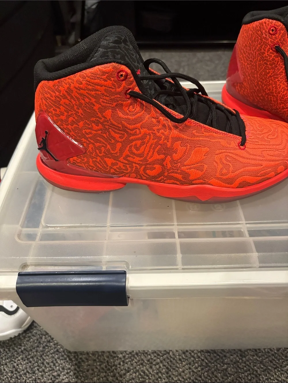 Jordan Men's High-Top Basketball Shoes - Orange/Black